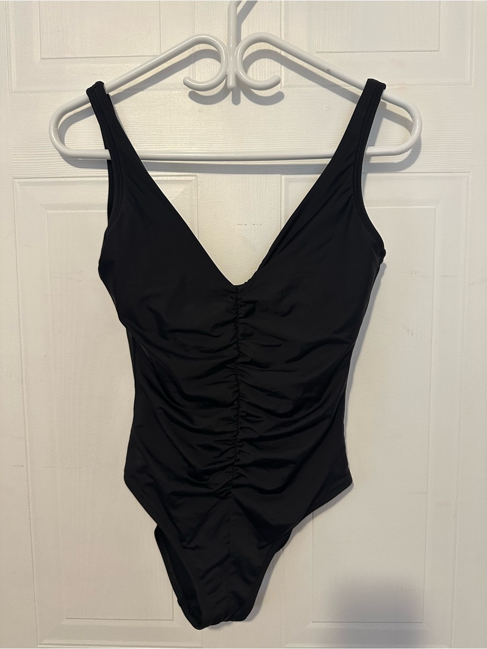 Skye Black Ruched One-Piece Swimsuit